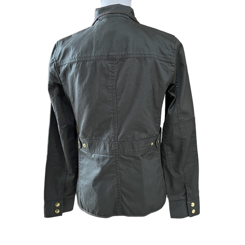 J CREW WOMENS RELAXED FIT GREEN BOYFRIEND FIELD JACKET SIZE SMALL - Picture 4 of 13